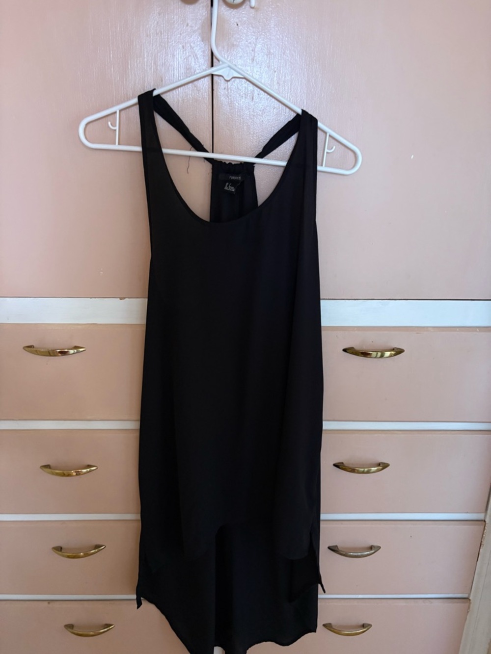 Forever 21 Black Asymmetrical High-Low Tank Dress